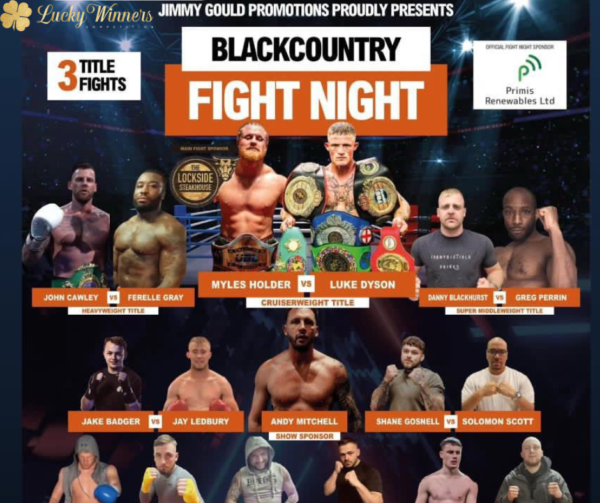 Win 2x Tickets For Luke Dyson Vs Myles Holder